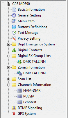 dmr menu